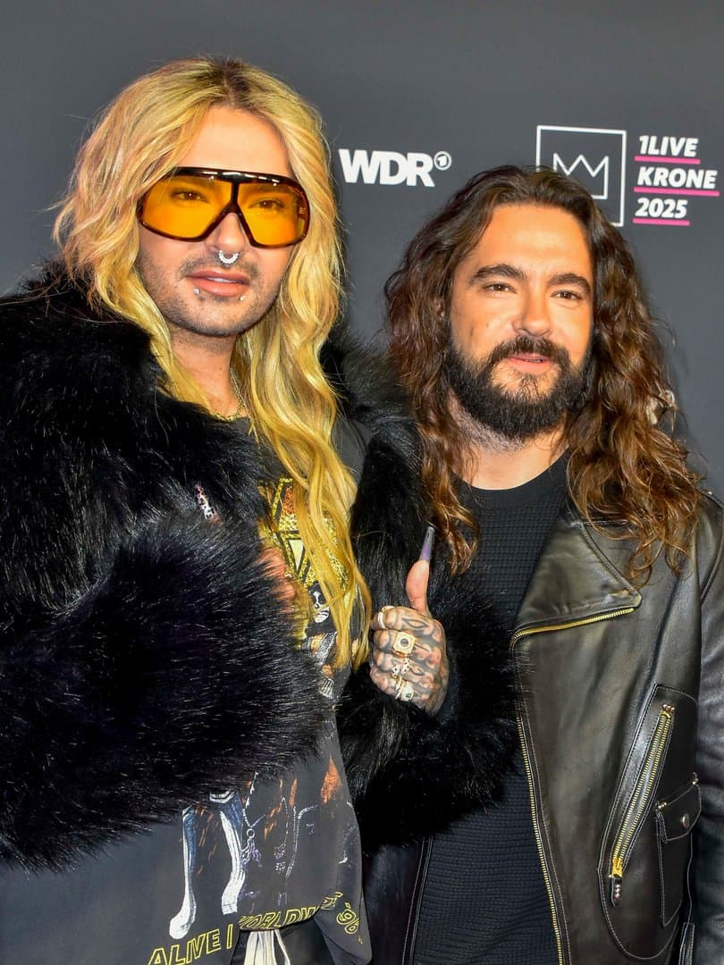 Bill et Tom Kaulitz sur le tapis rouge.