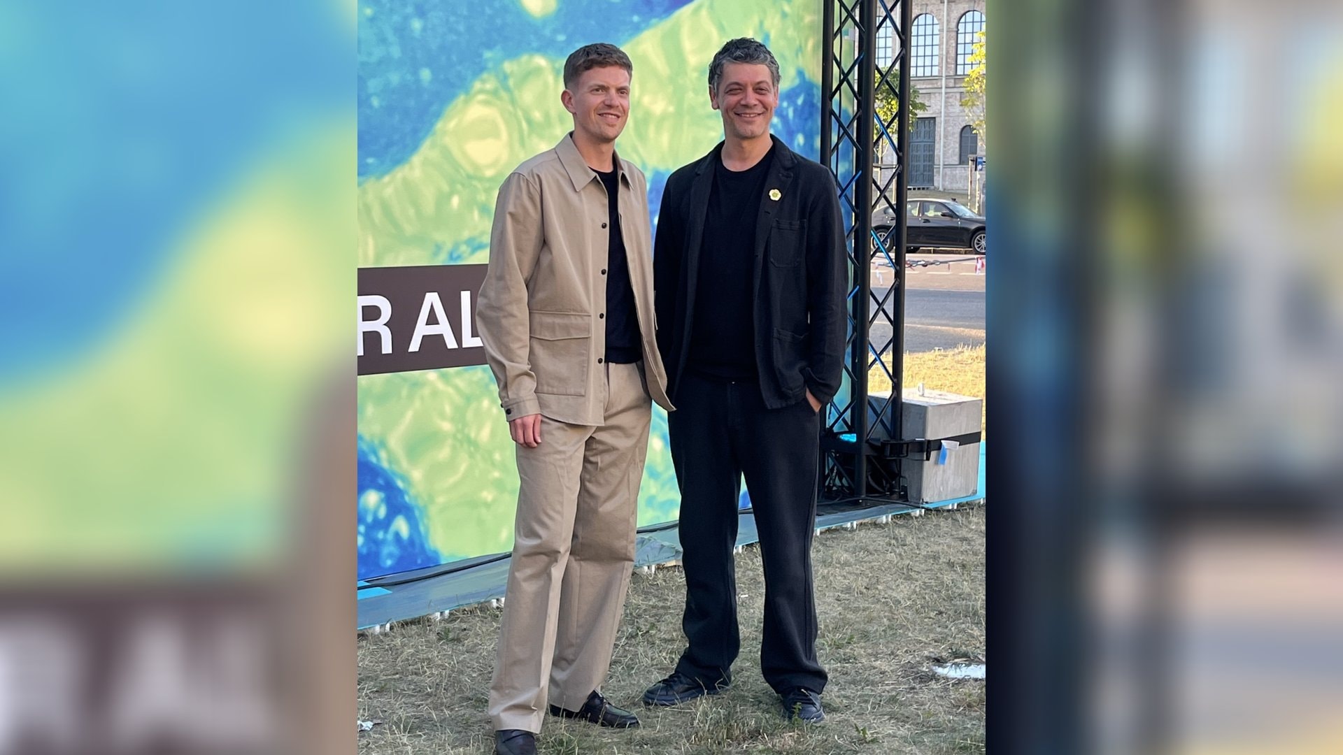 Ferdinand Hofer (l.) und Carlo Ljubek präsentierten beim Filmfest München ihren ersten gemeinsamen "Tatort" als neues Münchner Ermittlerteam.