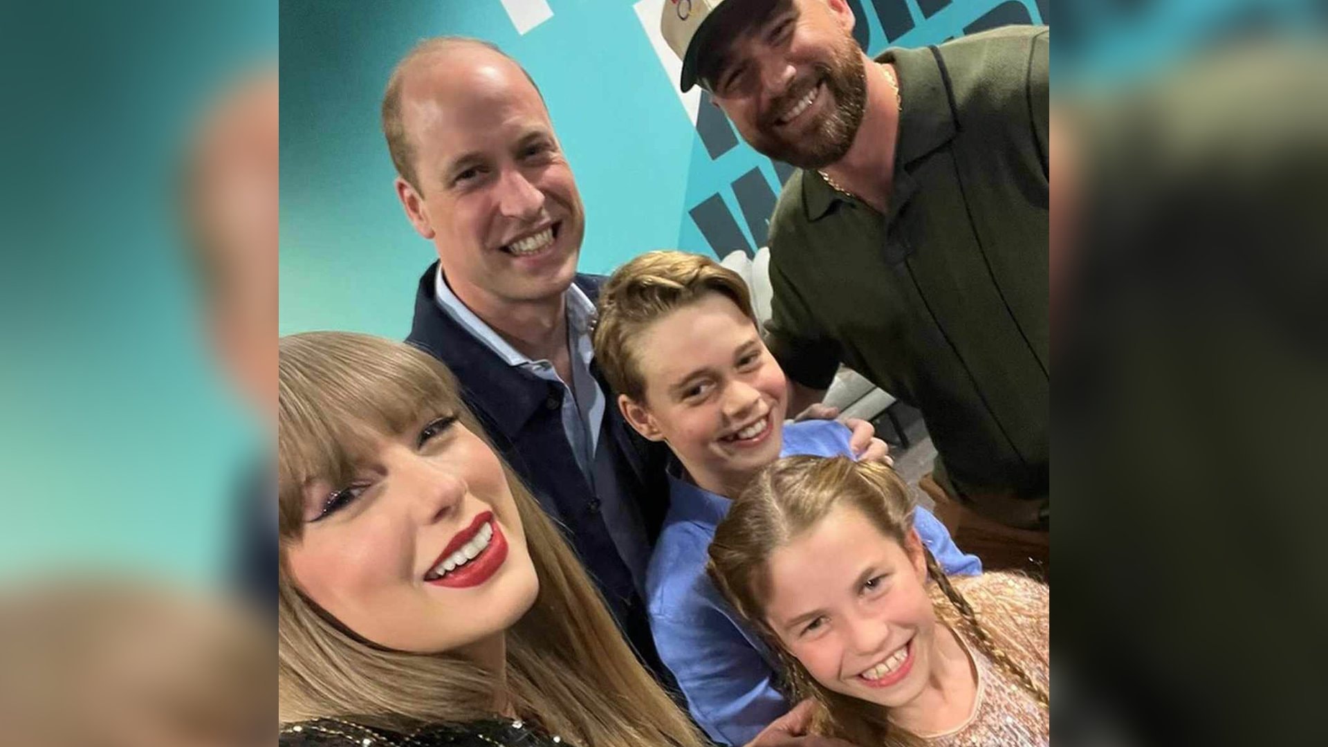 Taylor Swift, Prinz William, Prinz George, Prinzessin Charlotte und Travis Kelce kennen sich bereits aus London.