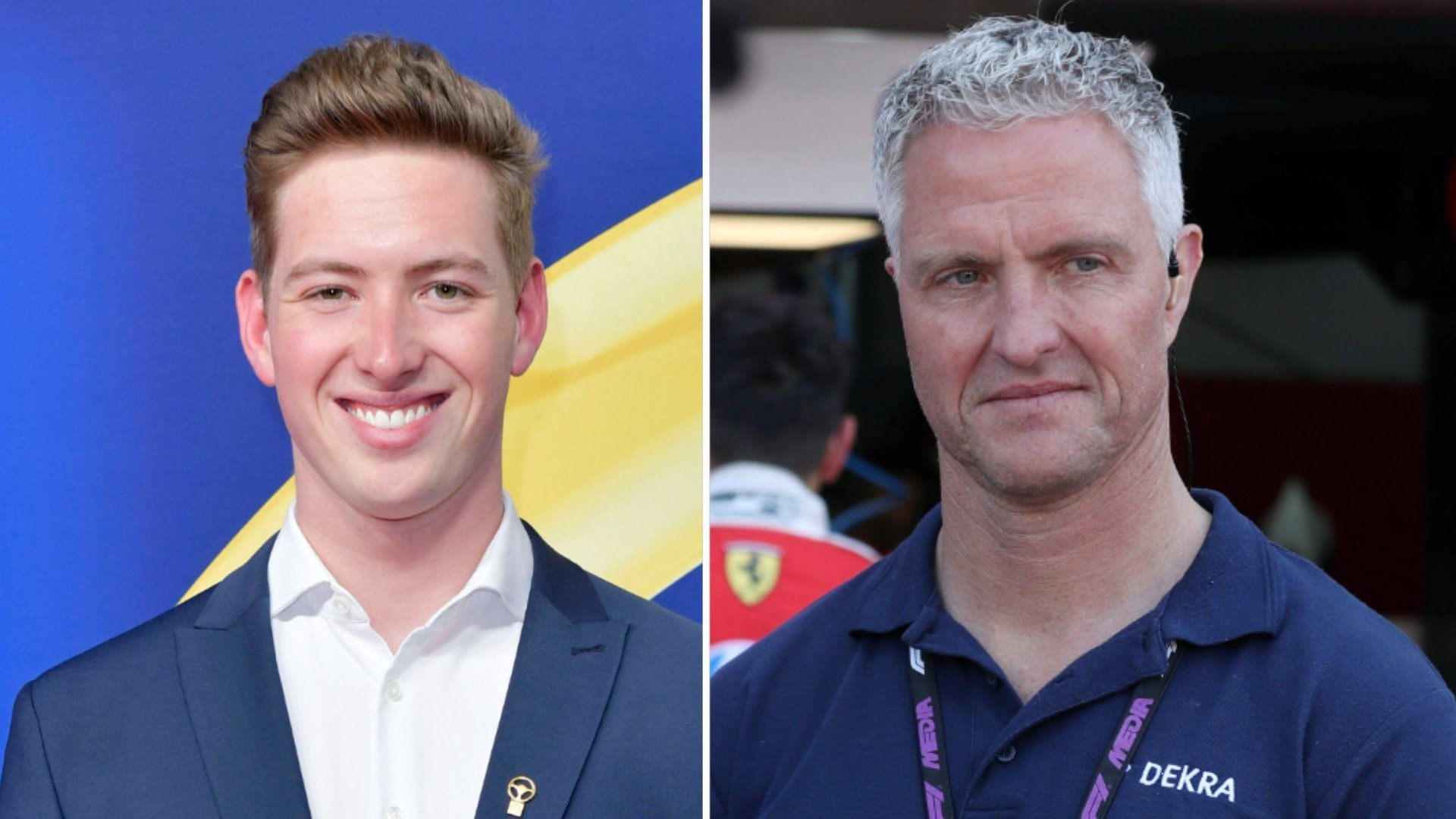 David Schumacher (li.) war bei seinem Papa Ralf Schumacher kürzlich als Trauzeuge im Einsatz.