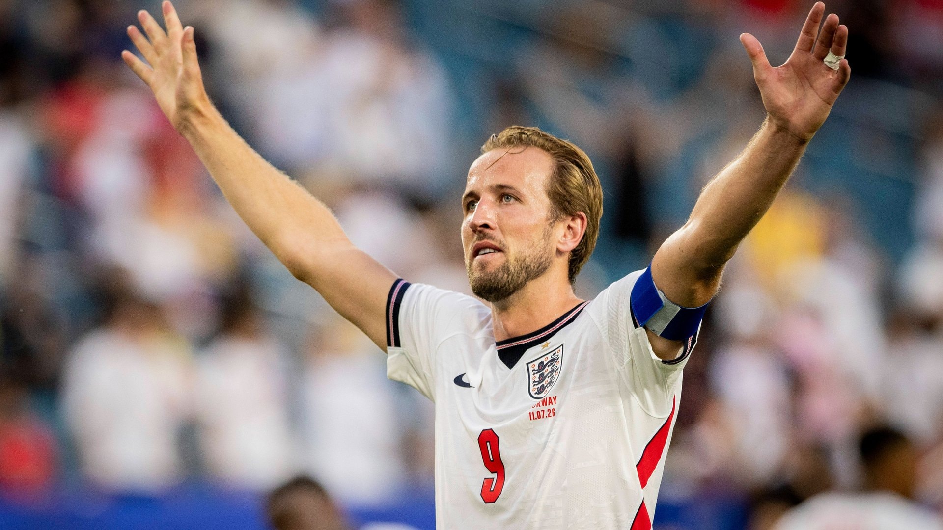 Harry Kane trifft mit den Engländern am Mittwoch auf Argentinien.