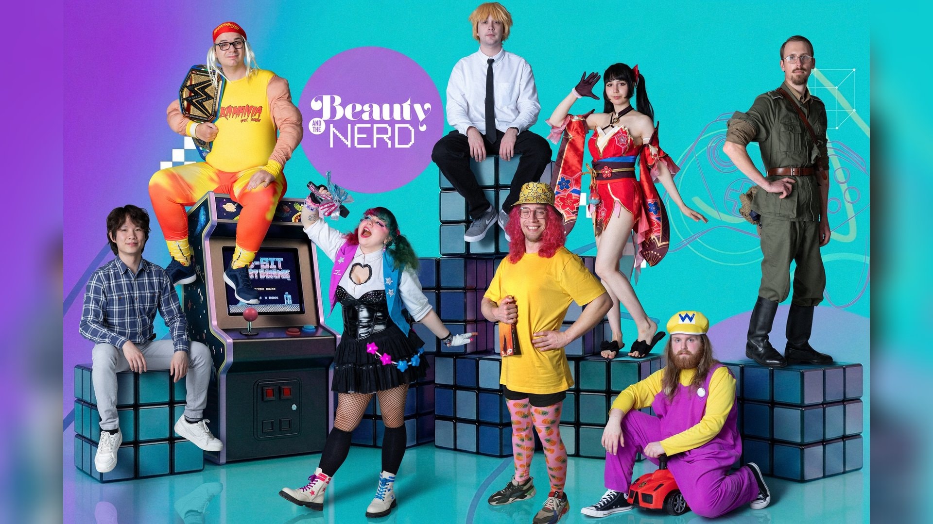 Nam, Patrick, Thesi, Ricardo, Ben, Sasha, Danny und Sebastian machen bei «Beauty & The Nerd» mit.
