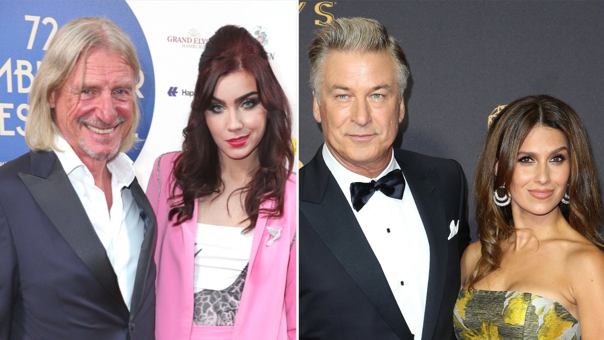 Frank Otto und Nathalie Volk (li.) und Alec und Hilaria Baldwin (re.) haben etwas gemeinsam: Beide Paare trennt ein grosser Altersunterschied.