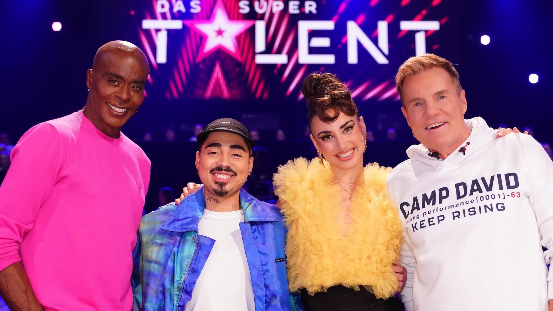 Bruce Darnell, Tony Bauer, Ekaterina Leonova und Dieter Bohlen (v.l.) bilden die Jury der 17. «Das Supertalent»-Staffel.