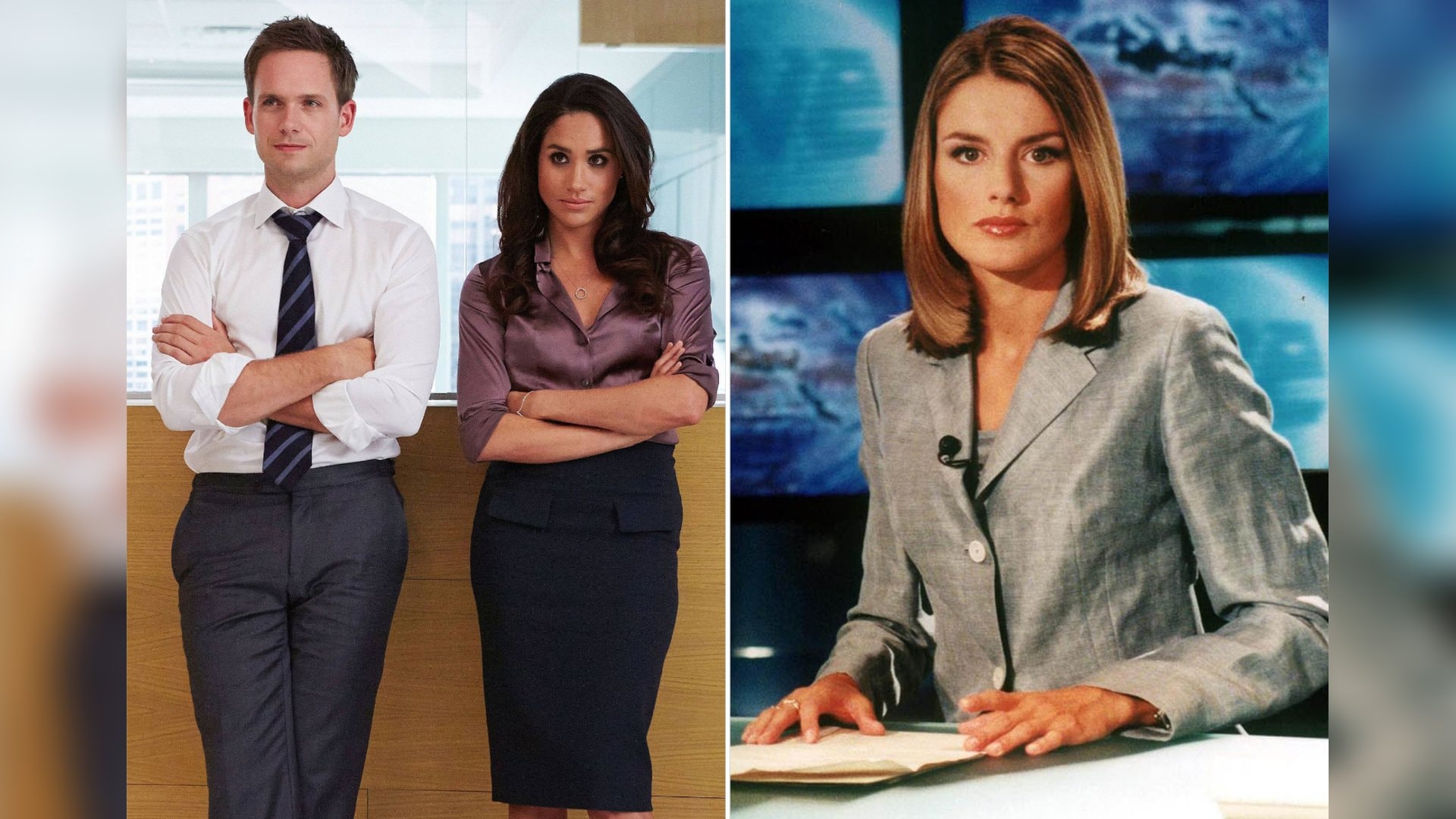 Bevor Meghan als Herzogin Schlagzeilen machte, war sie als Schauspielerin bekannt. Auch Spaniens Königin Letizia stand einst vor der Kamera - allerdings als seriöse TV-Journalistin.