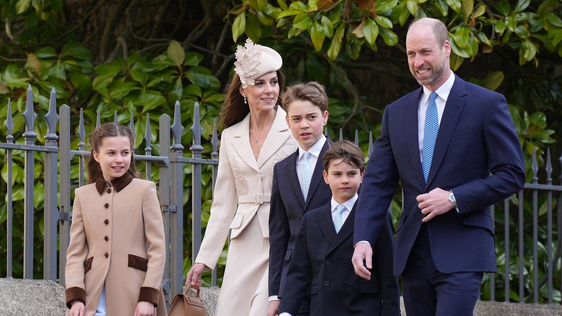 Prinz William und Prinzessin Kate mit ihren Kindern George, Charlotte und Louis an Ostern.