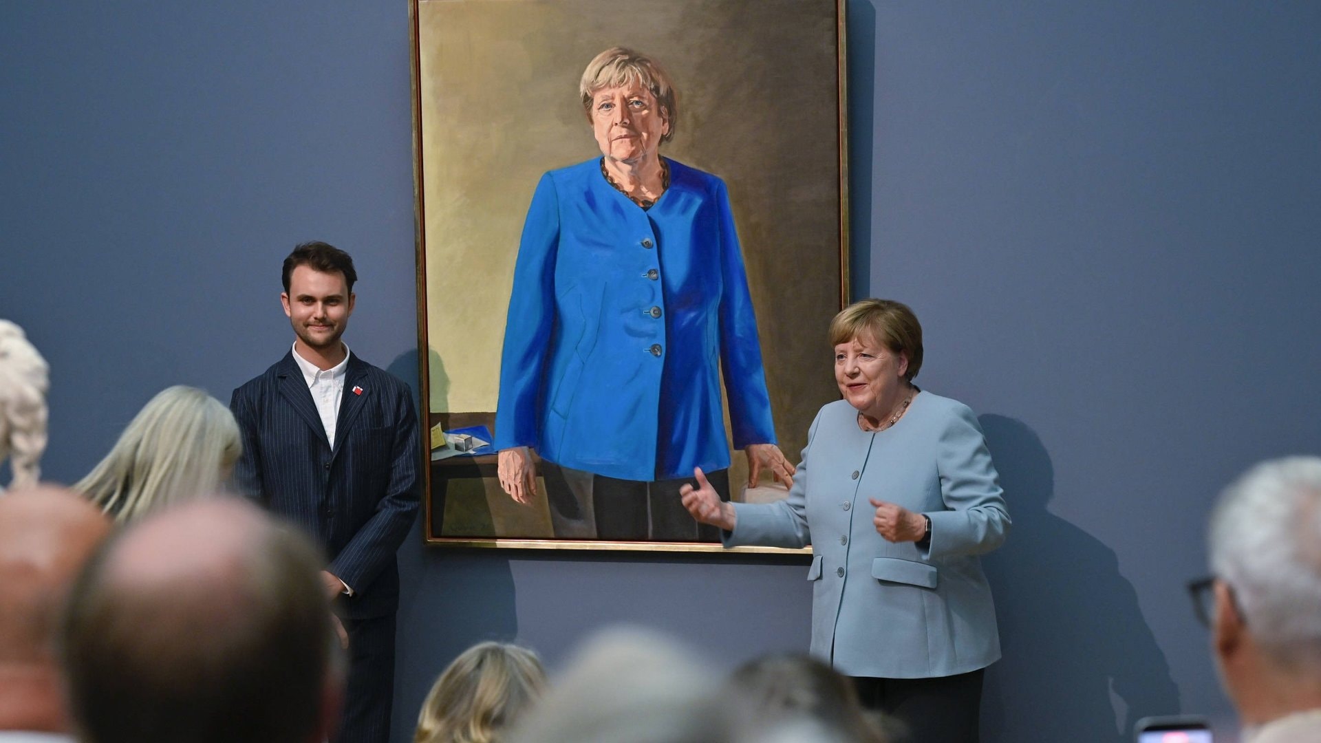 Angela Merkel im Bode-Museum am 30. Juni.