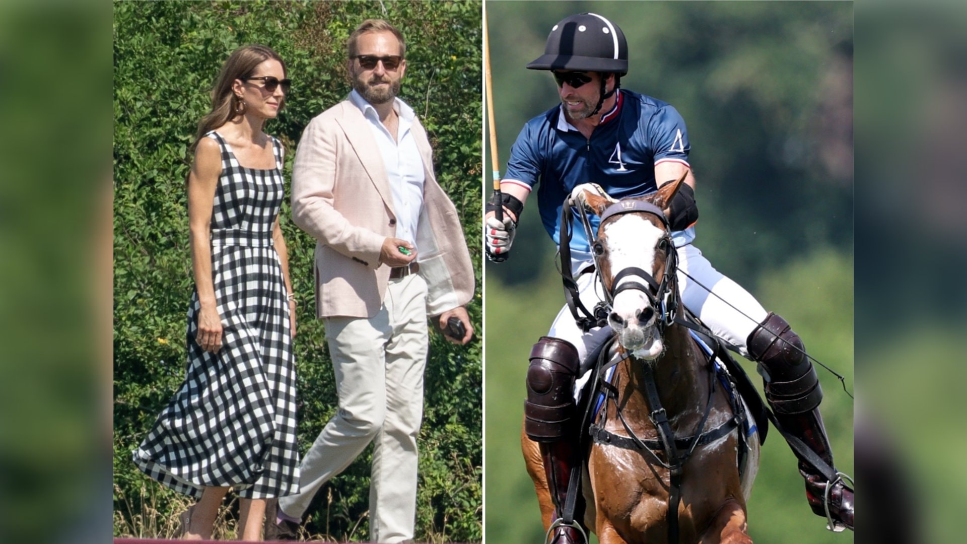 Prinz William hoch zu Ross (re.) und Prinzessin Kate nebst dem Equerry ihres Mannes, Mike Reynolds.