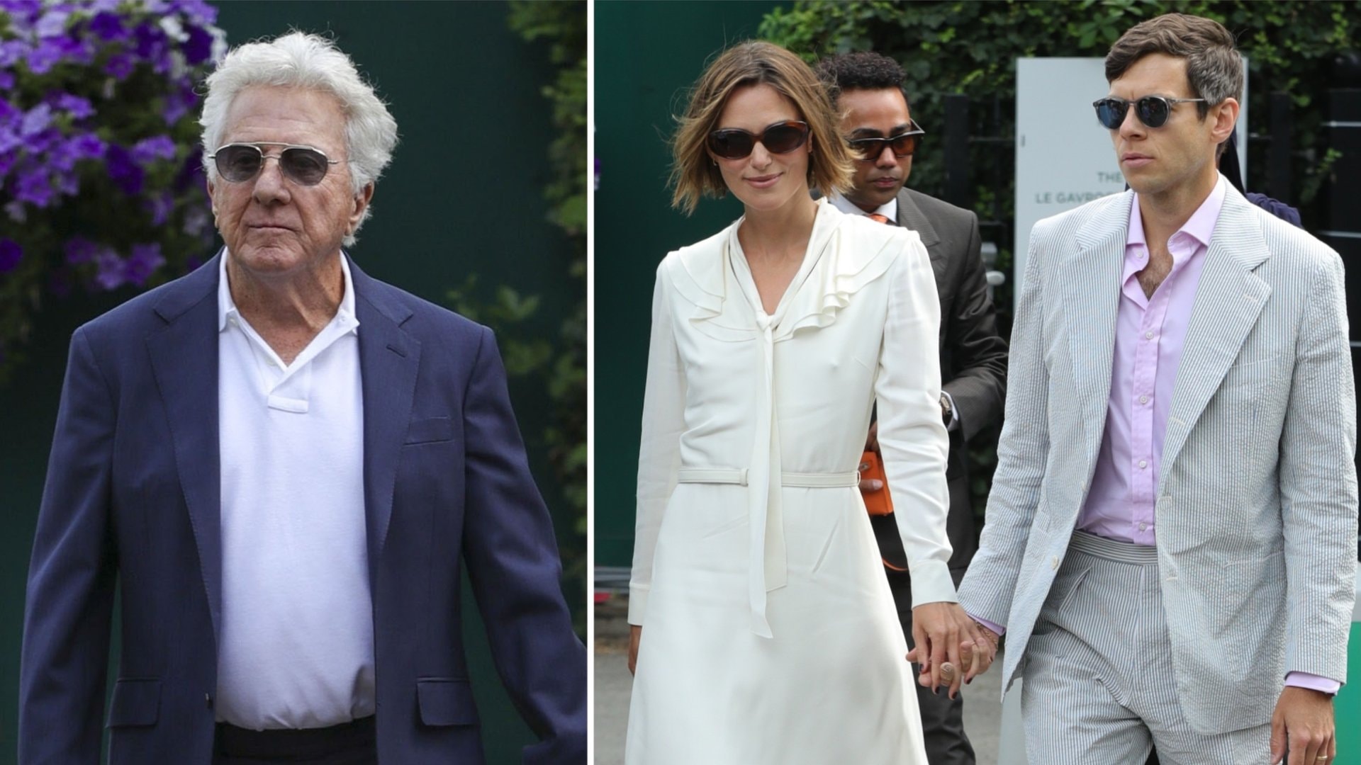 Dustin Hoffman und Keira Knightley zählen am Freitag zu den prominenten Gästen in Wimbledon.