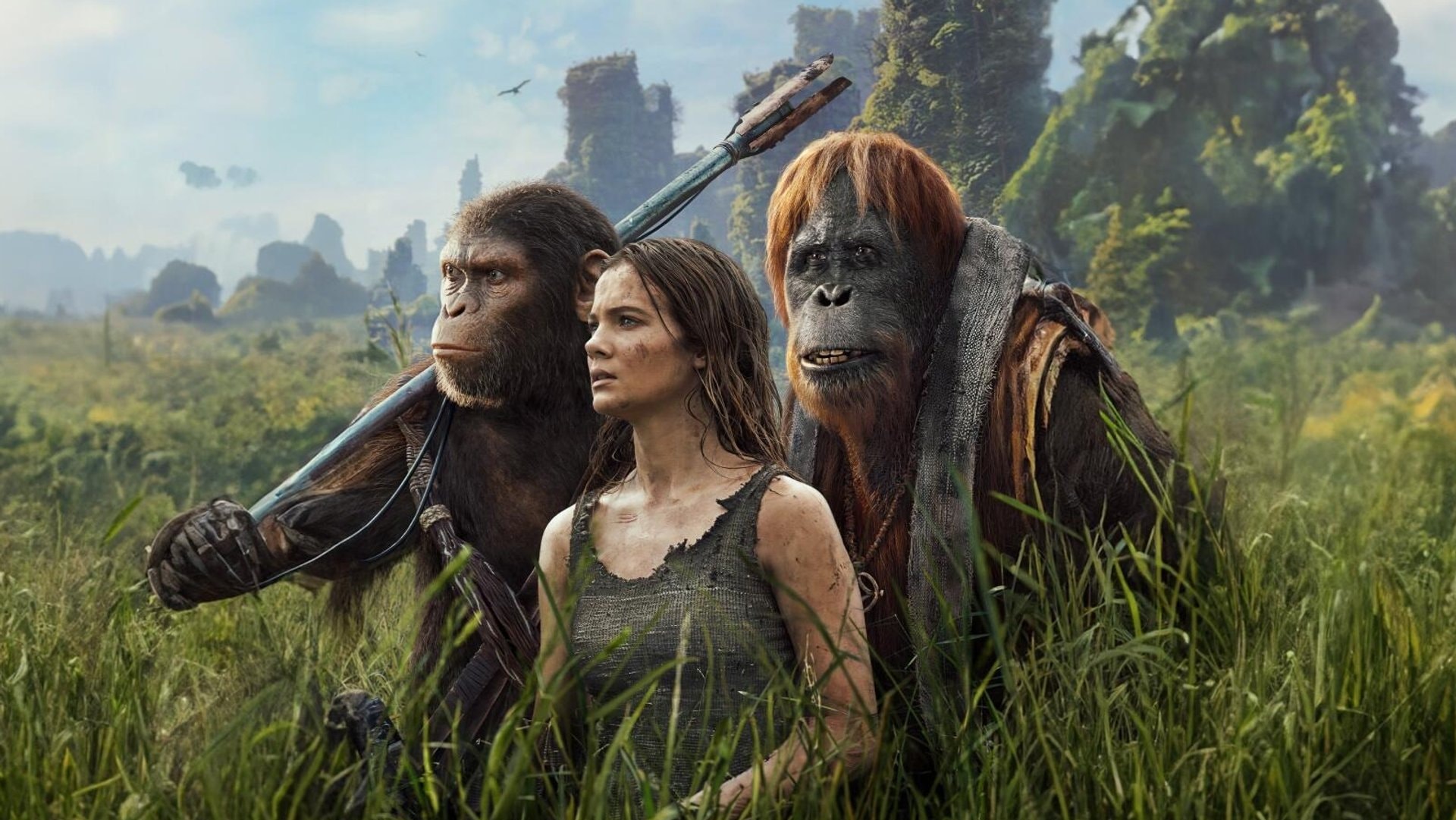 «Planet der Affen: New Kingdom»: Die Menschenfrau Noa (Freya Allan) kämpft gemeinsam mit dem friedlichen Teil der Affen um ihre Zukunft.