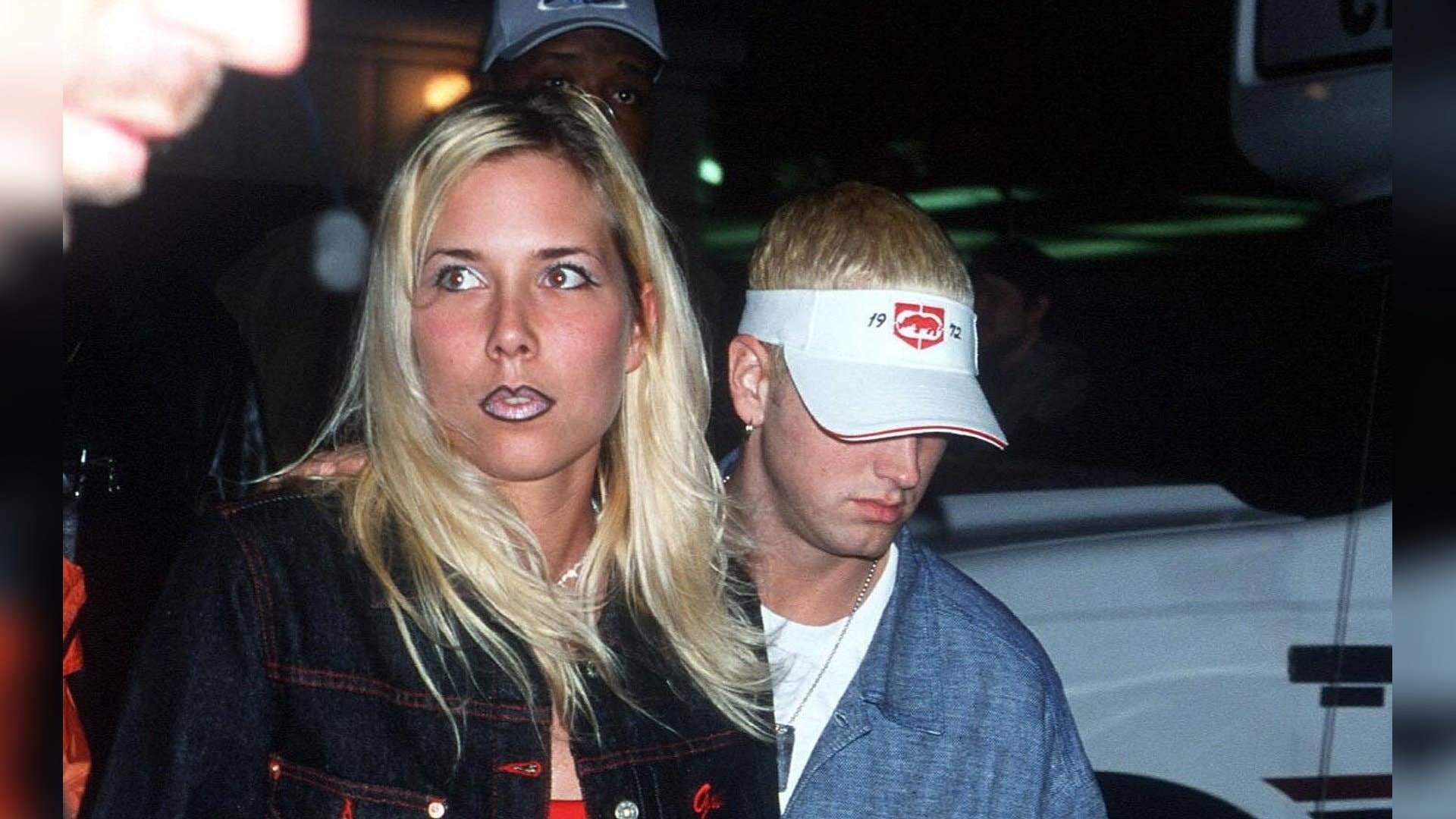 Kim Scott und ihr damaliger Ehemann Eminem auf einem der seltenen gemeinsamen Bilder.