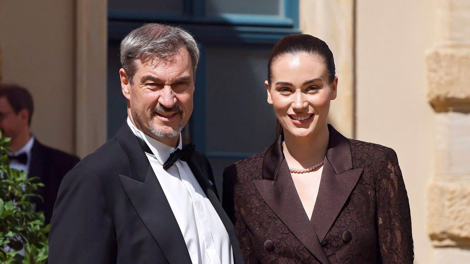 Markus Söder et sa fille lors de l'inauguration du Festival Richard-Wagner 2025.