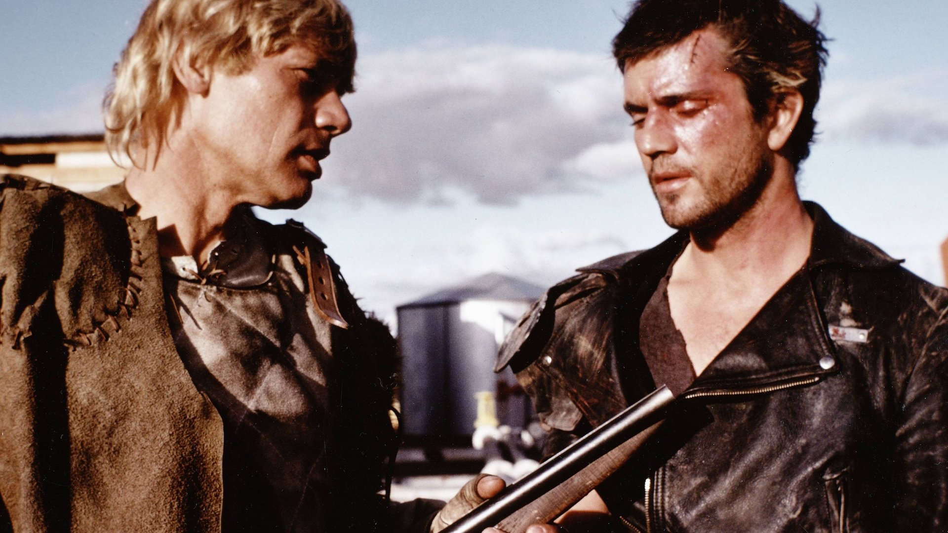 Mike Preston et Mel Gibson dans «Mad Max II - Der Vollstrecker».